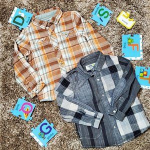 Boys Long Sleeve Shirt 2pc Bundle